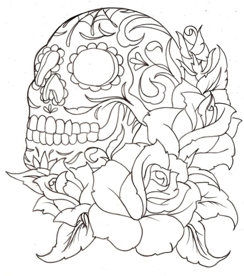 1024x1155 Sugar Skull Tattoo Design Drawing
