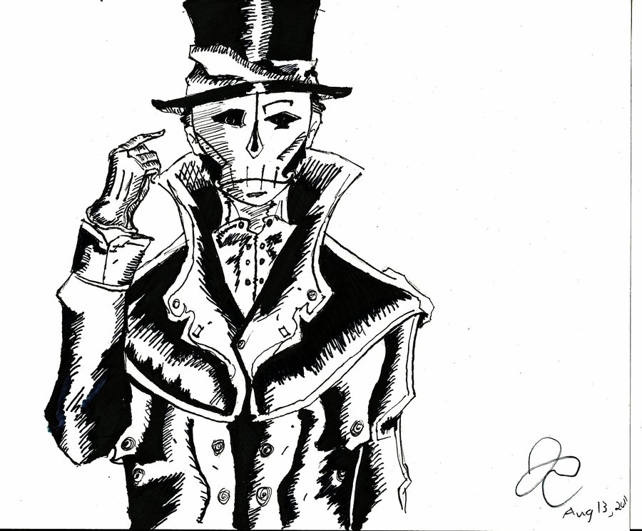 900x745 Top Hat Skull By Fineartsorbital