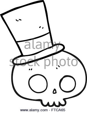 300x388 Cartoon Skull Wearing Top Hat Stock Vector Art Amp Illustration