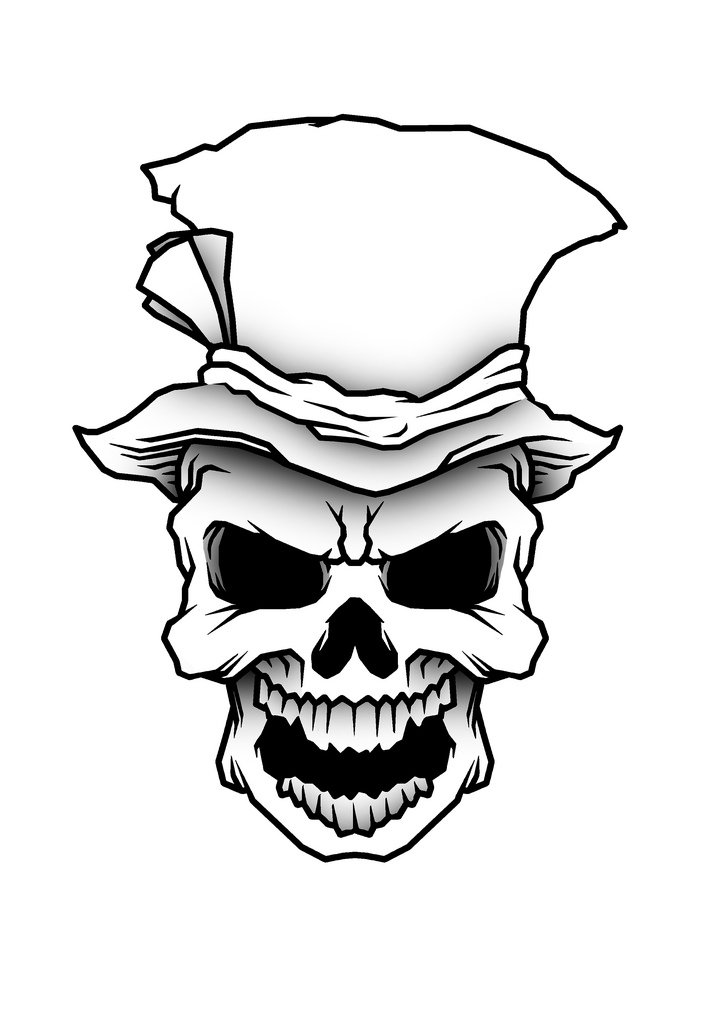 724x1024 Skull Top Hat James Davies