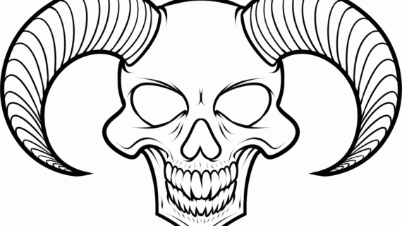 570x320 Skull Drawing Step By Step How To Draw A Skull With Wings (Part 1