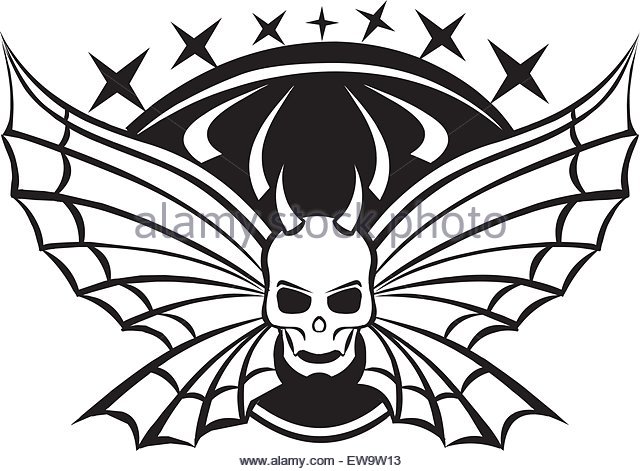 640x471 Skull With Wings Vector Vectors Stock Photos Amp Skull With Wings