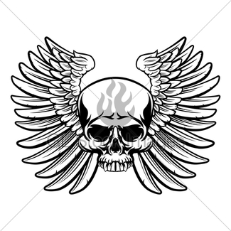 325x325 Evil Winged Skull Gl Stock Images