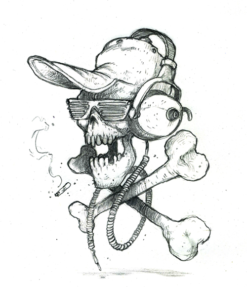 500x581 Every One Likes Drawing Skulls On Behance