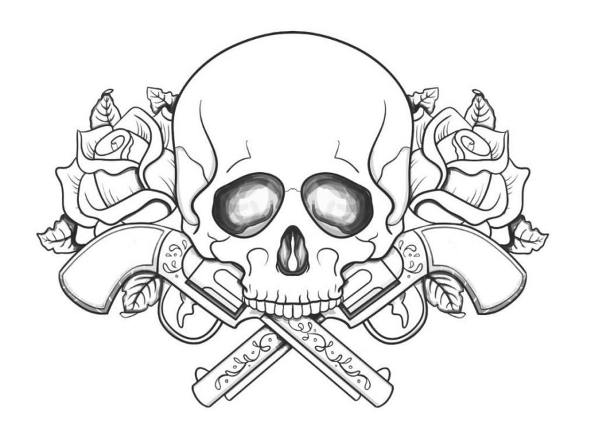 861x653 Skull Coloring Pages Printable Pictures For Drawing Kentscraft