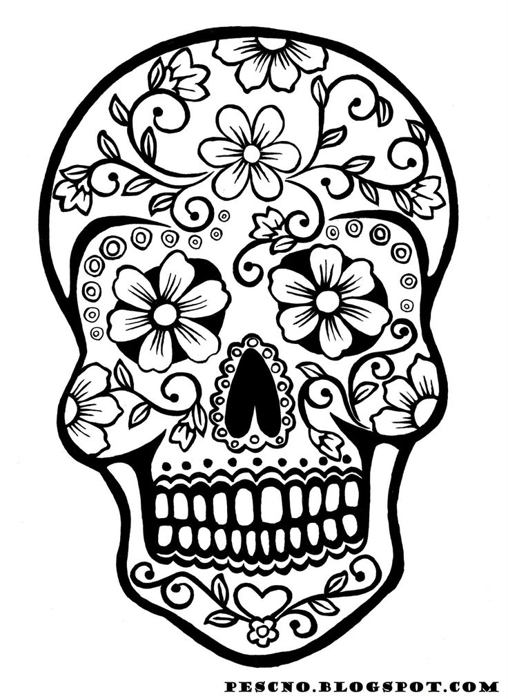736x1012 Sugar Skull New Year Drawings Merry Christmas Amp Happy New Year