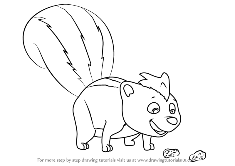 800x566 Learn How To Draw Skunk From Paw Patrol (Paw Patrol) Step By Step