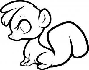 302x237 How To Draw A Skunk For Kids Step 7 With The Kids