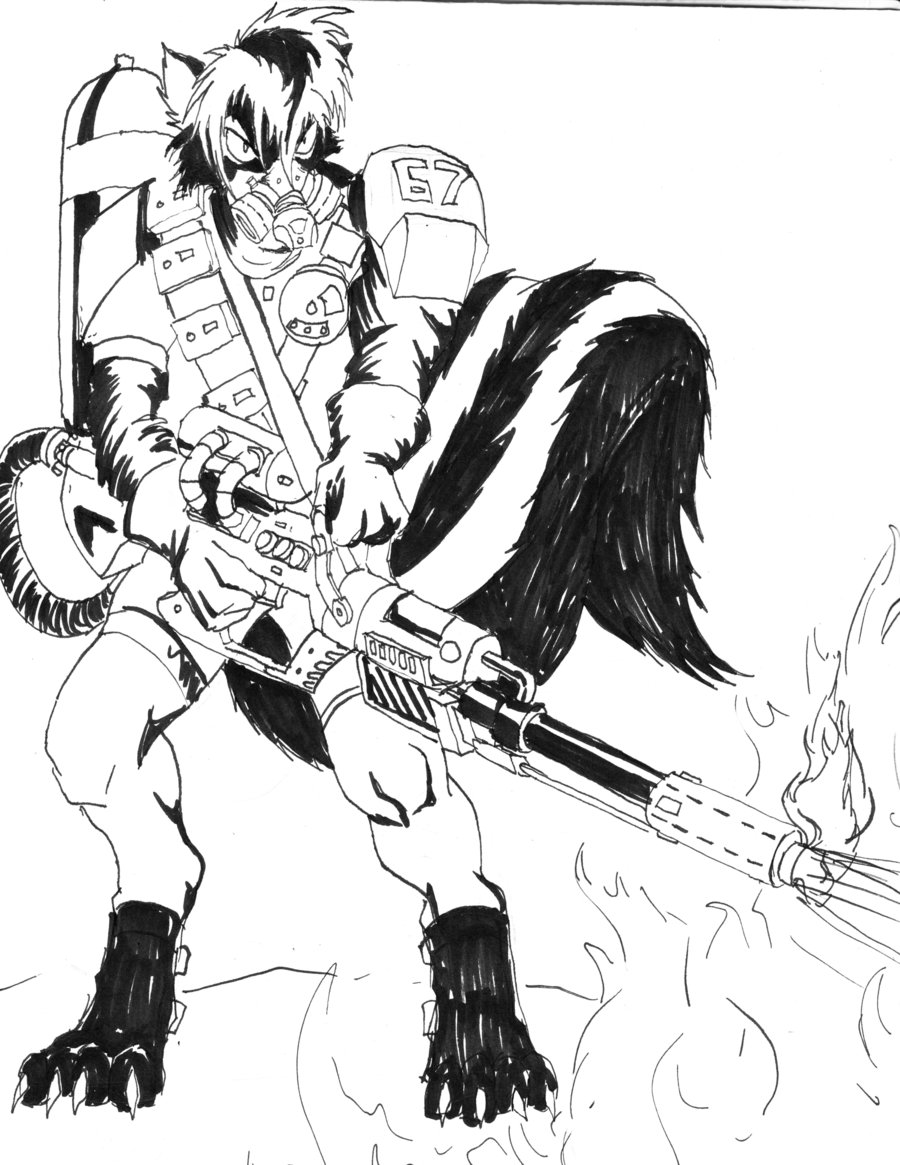 900x1165 Skunk Flamethrower By Spaceweasel2306