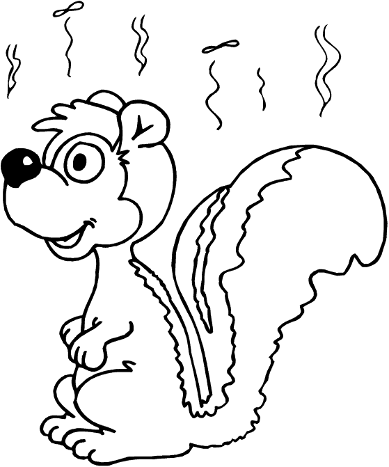 559x671 Skunk Coloring Page