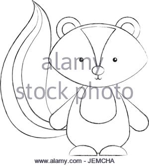 300x333 Animal Skunk Cartoon Stock Vector Art Amp Illustration, Vector Image