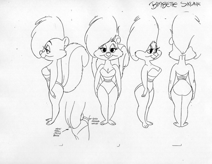 900x696 Bimbette Skunk Model Sheet By Rabbette