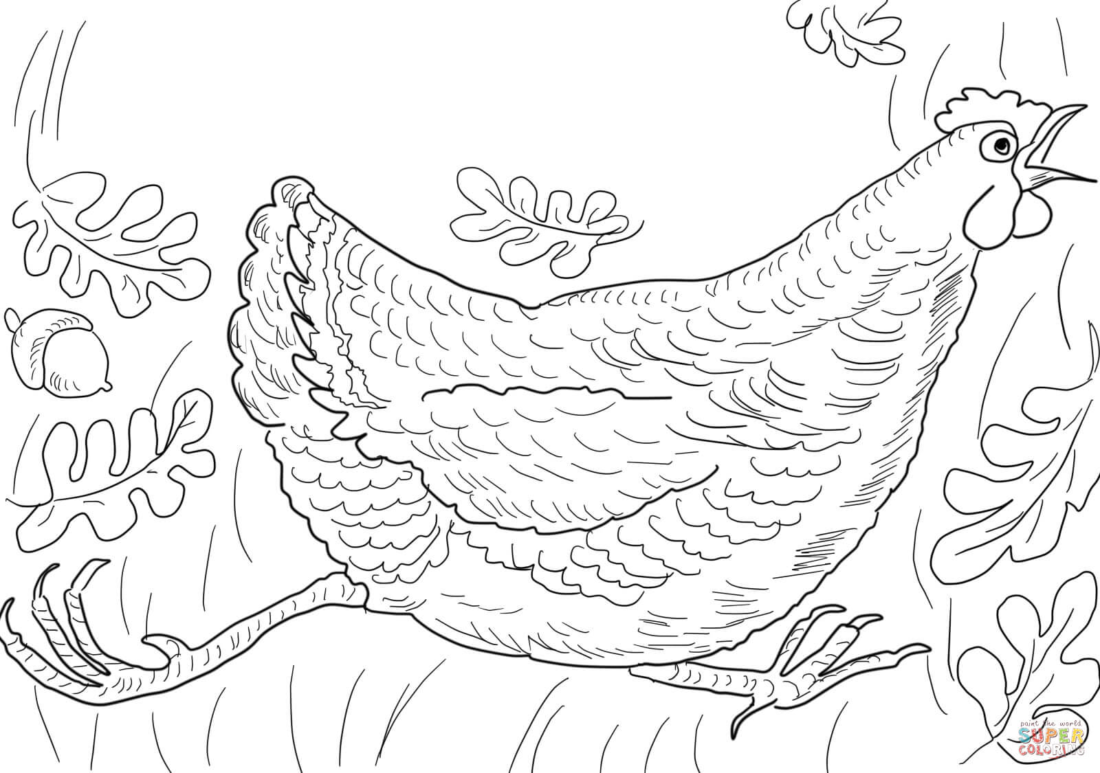1600x1125 Henny Penny Is Screaming The Sky Is Falling Coloring Page Free
