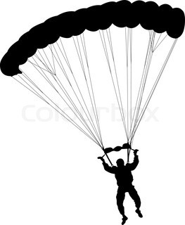 263x320 Skydiving Vector Sketch Icon Isolated On Background. Hand Drawn