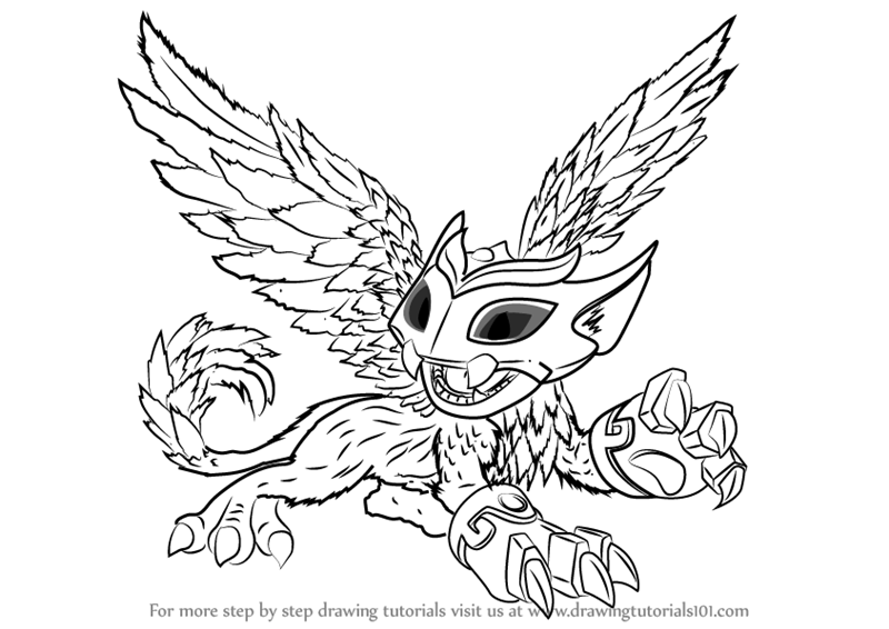 800x566 Learn How To Draw Scratch From Skylanders (Skylanders) Step By