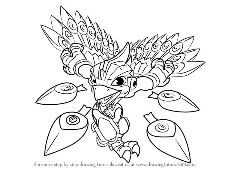 800x567 Step By Step How To Draw Stormblade From Skylanders