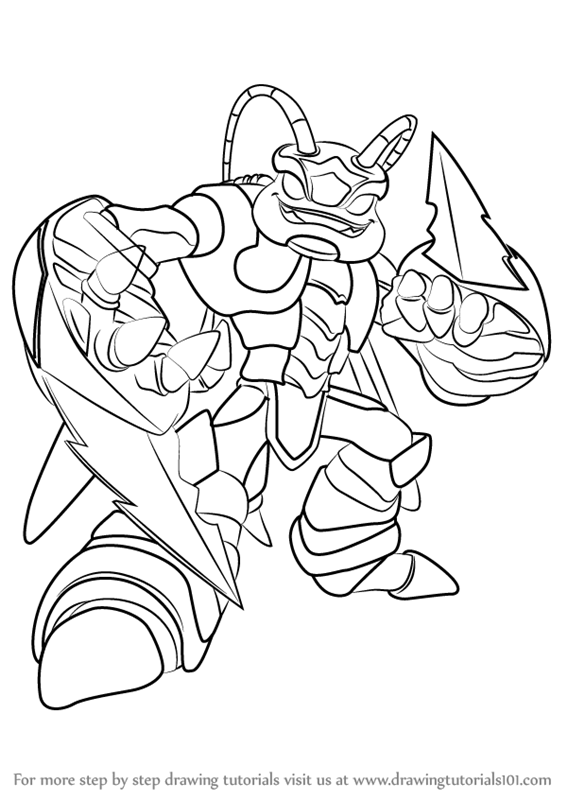 567x800 Learn How To Draw Swarm From Skylanders (Skylanders) Step By Step