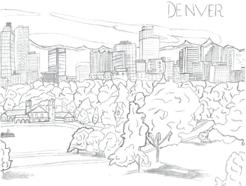 810x613 Denver Skyline By Cannedbread81