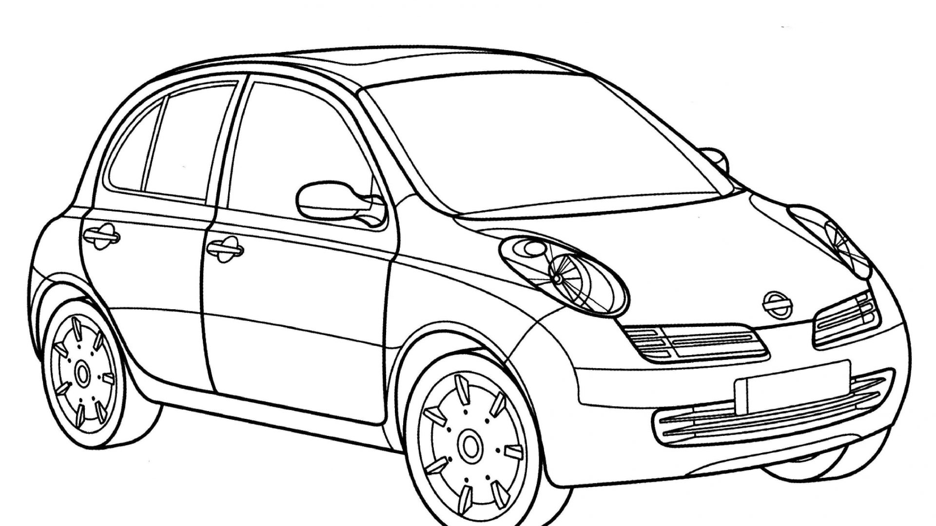 1920x1080 Printable Nissan Lafesta Minivan Coloring Page Adult Kids Pages