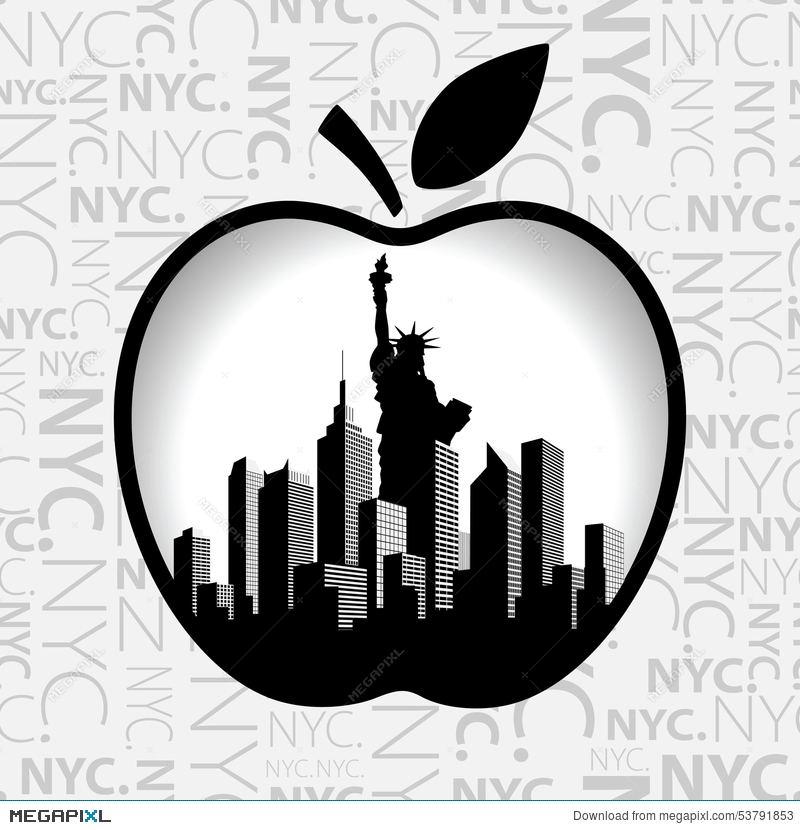 800x830 New York City In Big Apple. Illustration 53791853