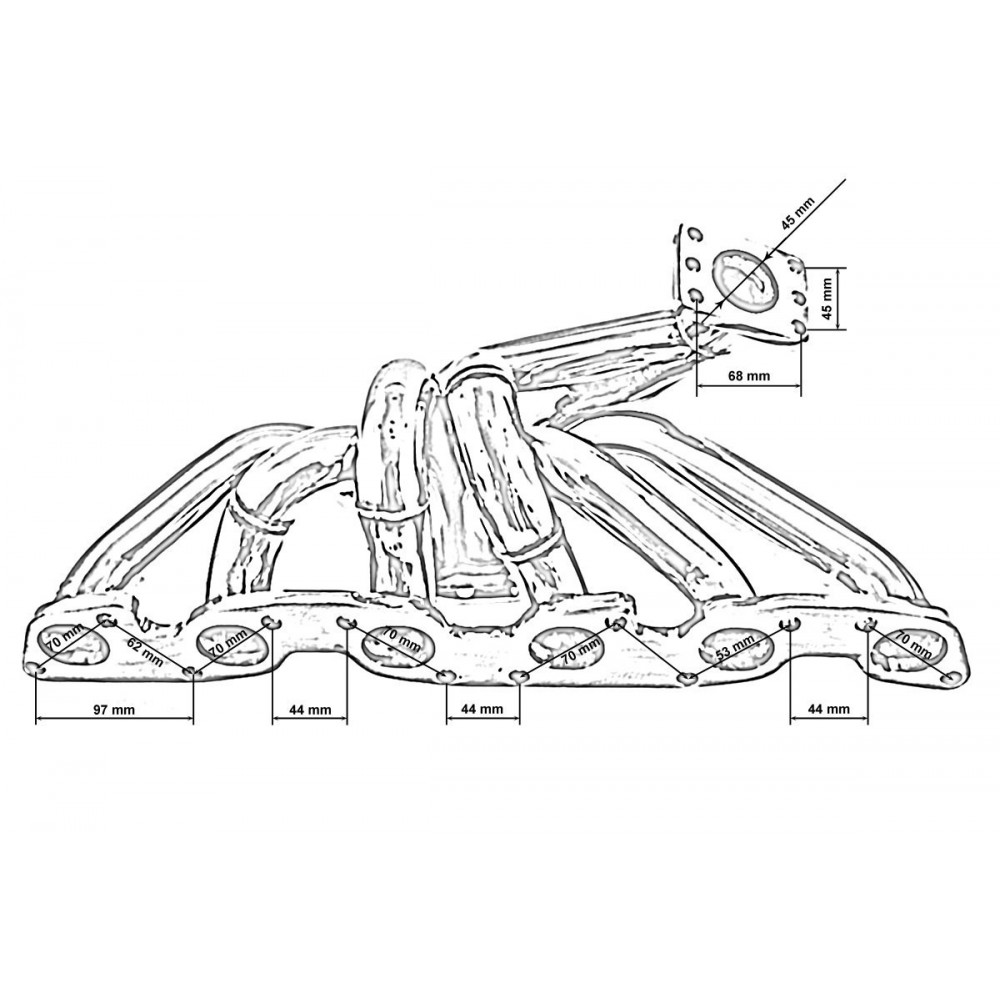 1000x1000 Kolektor Wydechowy Nissan Skyline R32 R33 R34 Rd26dett