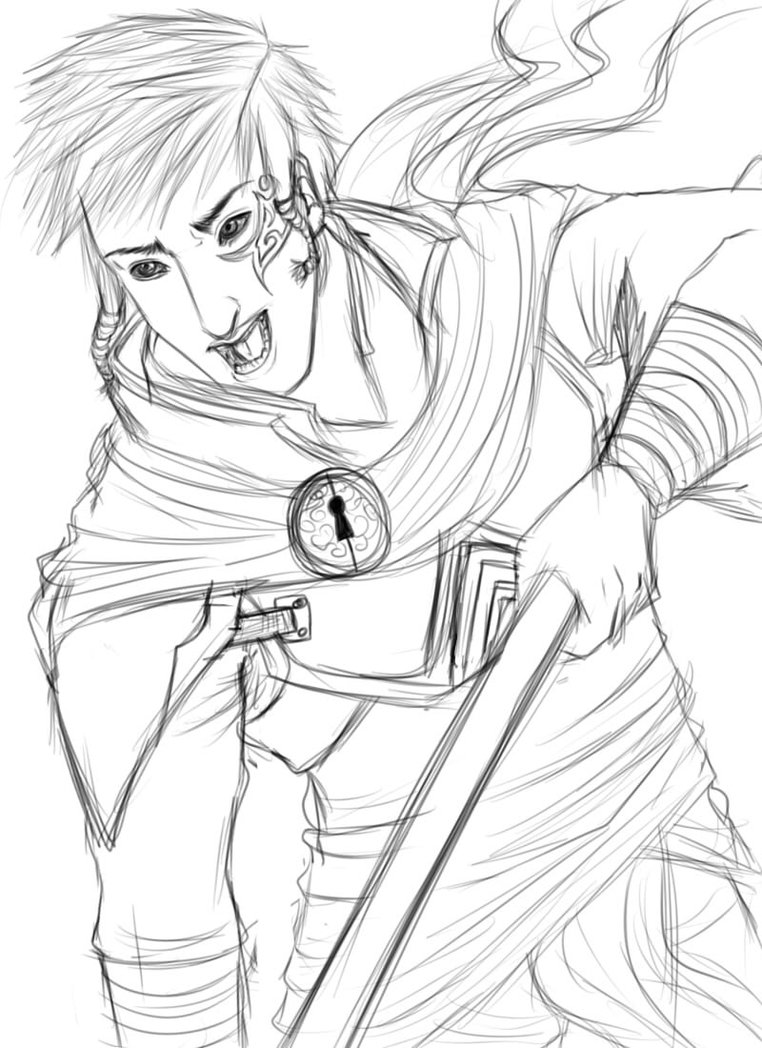 762x1048 Skyrimtarot Asgeir (The Spear) Sketch By Ace Of Spirits