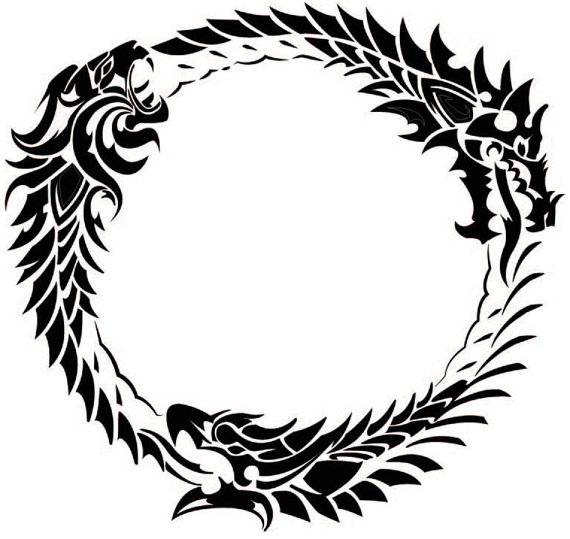 570x539 Skyrim Logo Black And White