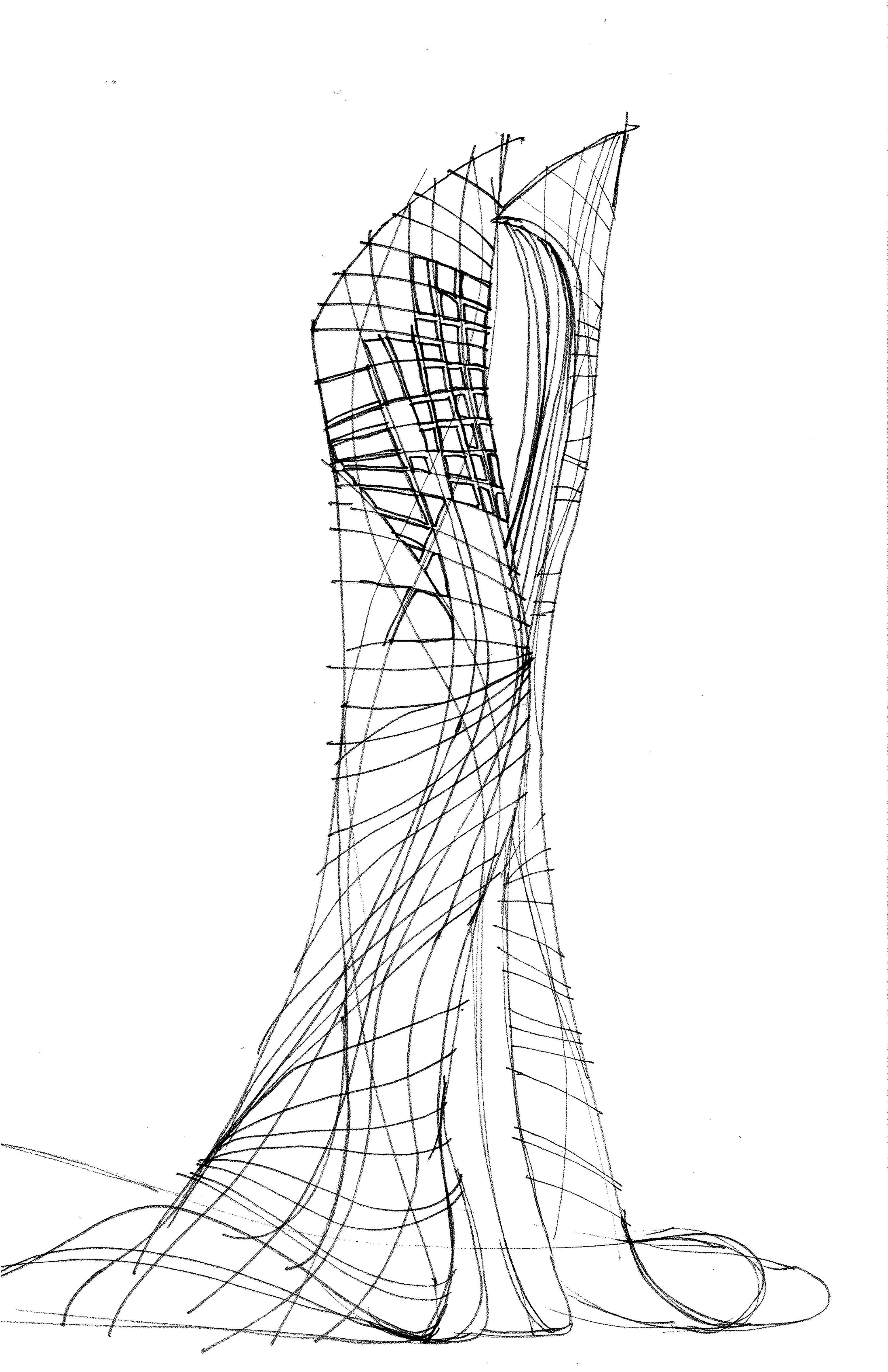 3296x5094 Skyscraper Concept 6 Sketches [Copyright]