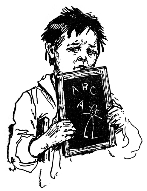 492x640 Boy Holding School Slate Clipart Etc