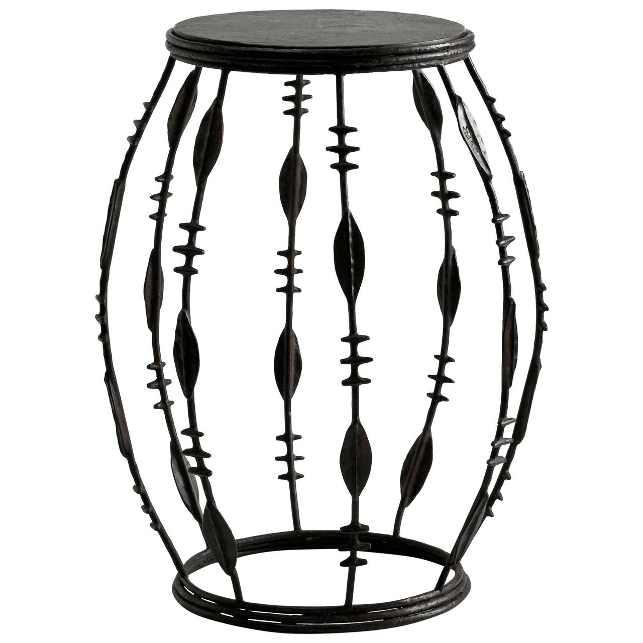 1280x1280 Franck Evennou, M'Benga, Bronze And Slate Side Table, France