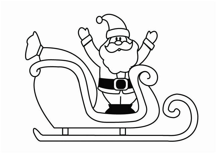 875x620 Coloring Page Christmas Sleigh