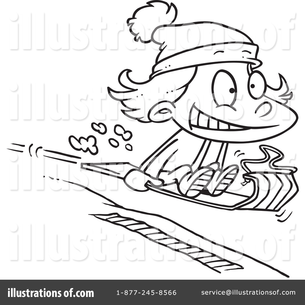 1024x1024 Sledding Clipart