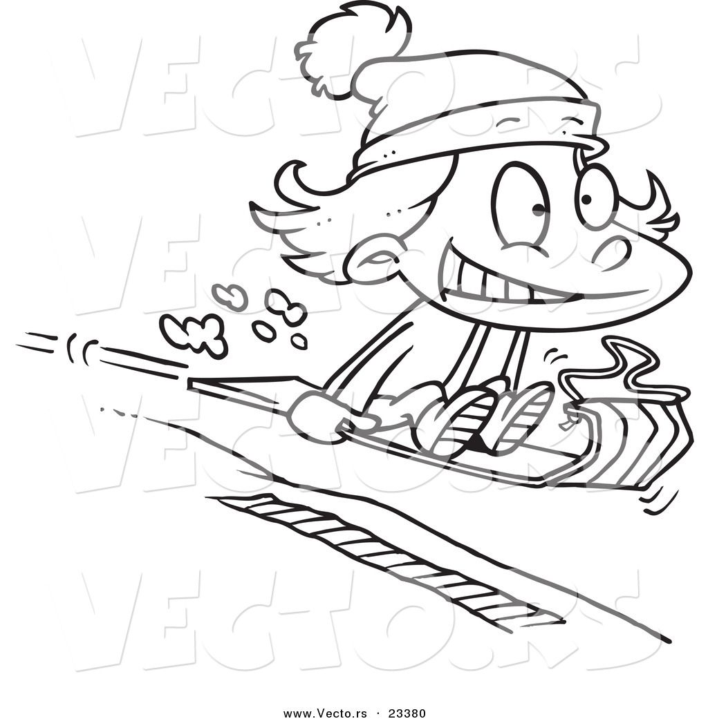 Sledding Drawing at GetDrawings | Free download