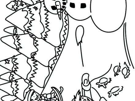 440x330 Coloring Snow Sledding In The Snow Coloring Page Coloring