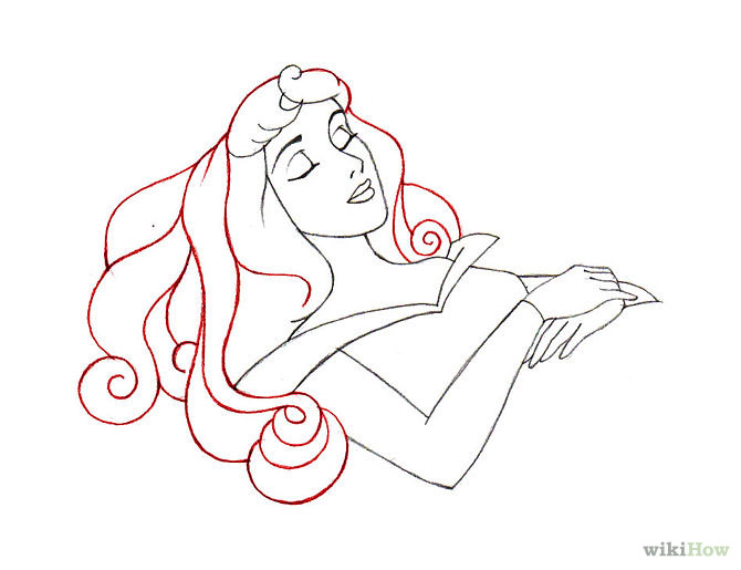 670x515 How To Draw Sleeping Beauty 9 Steps (With Pictures)