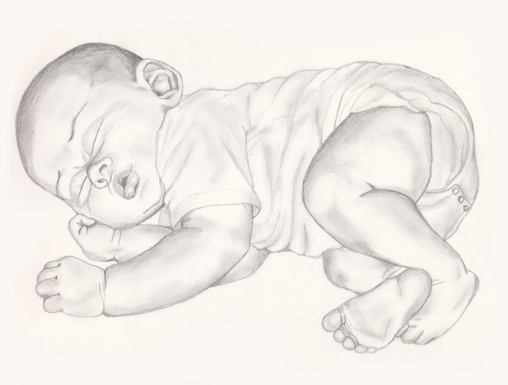 1024x776 Sleeping Baby Sketches Gallery Sleeping Baby Pencil Sketch Photos