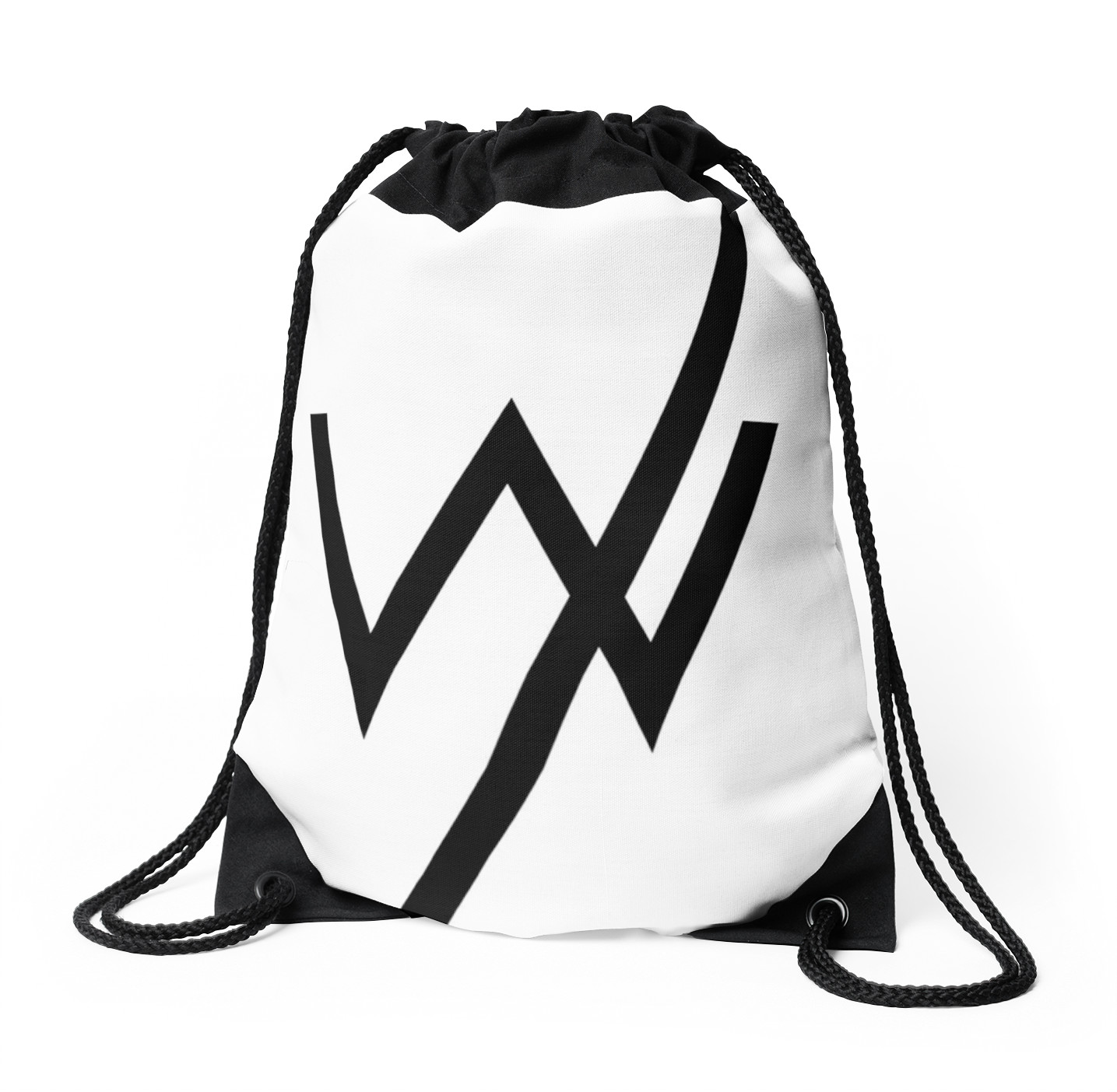 1435x1404 Sleeping With Sirens Famous Logo Drawstring Bags By Annyyaa