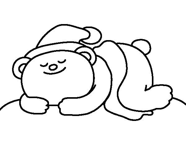 600x470 Sleeping Bear Coloring Page