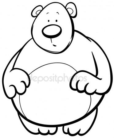 371x450 Sleeping Bear Coloring Page Stock Vector Malyaka