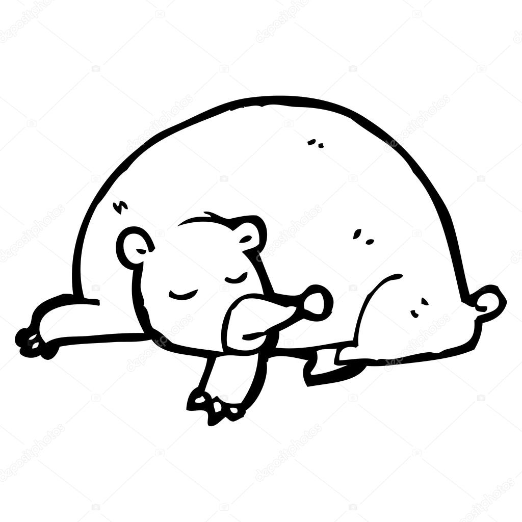 1024x1024 Sleeping Bear Cartoon Stock Vector Lineartestpilot