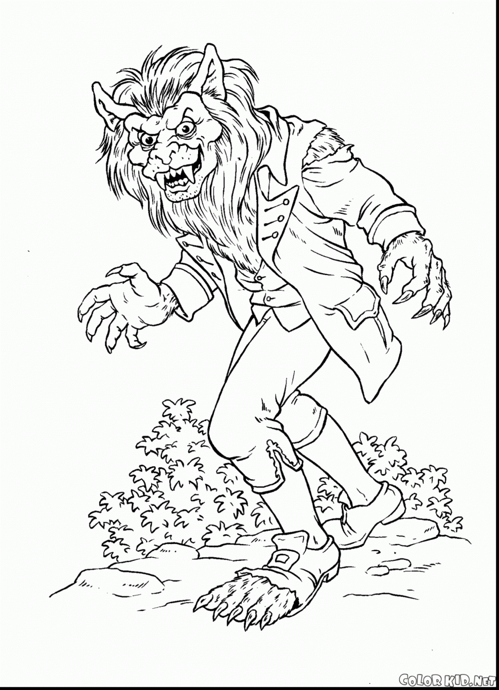 970x1342 Coloring Wonderful Zombie Werewolf Coloring Page With Sleepingy