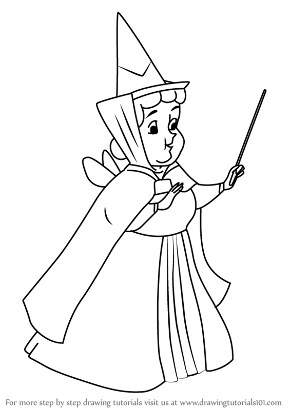 567x800 Learn How To Draw Flora From Sleeping Beauty (Sleeping Beauty