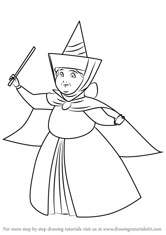 566x800 Learn How To Draw Merryweather From Sleeping Beauty (Sleeping