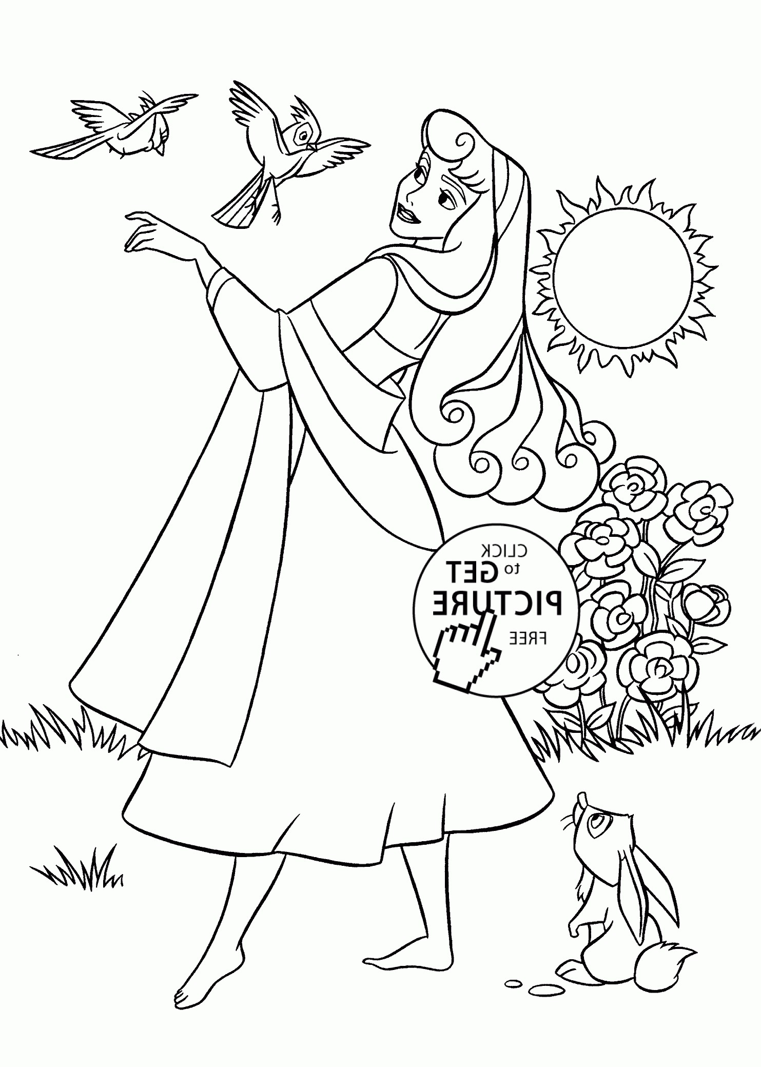 1483x2079 Sleeping Beauty Coloring Pages For Kids New Nature Black And White