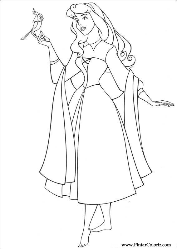 567x794 Drawings To Paint Amp Colour Sleeping Beauty