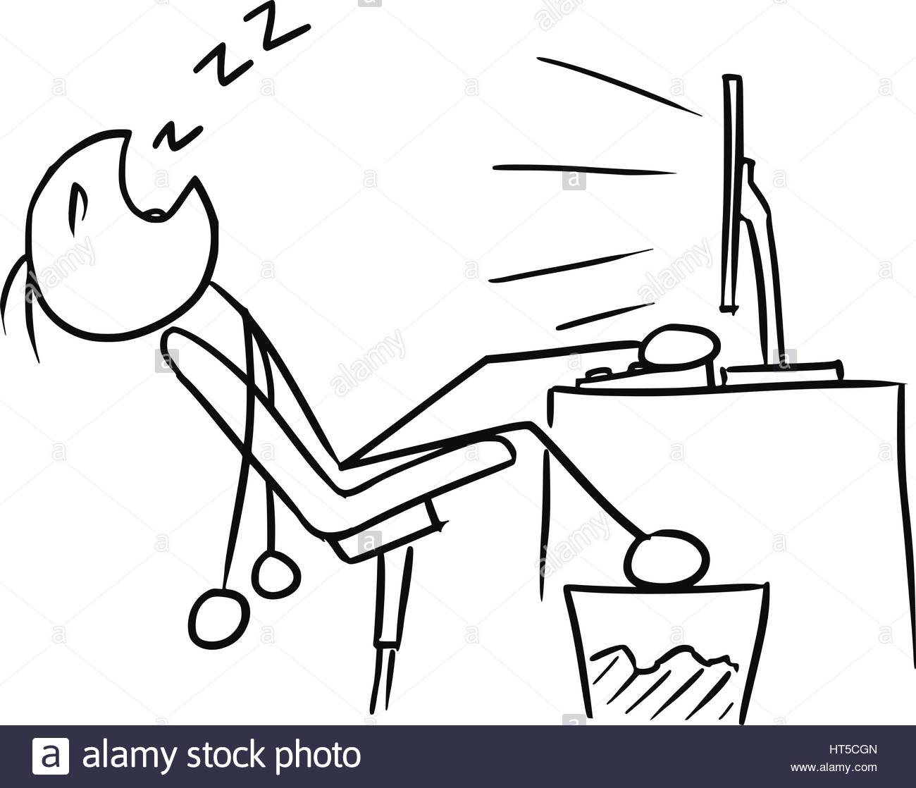 1300x1118 Cartoon Vector Doodle Stickman Man Sleeping In Front