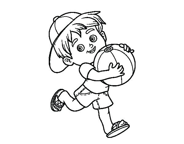 600x470 Coloring Page Boy Beach Ball Coloring Page Beach Ball Coloring