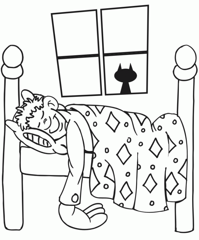 671x808 Coloring Pages Sleeping Coloring Page Kid Sleeping Coloring