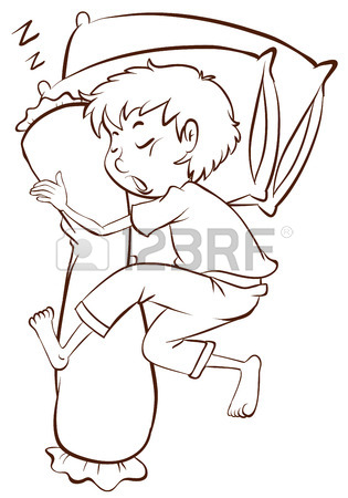 315x450 Illustration Of A Simple Sketch Of A Boy Sleeping Soundly