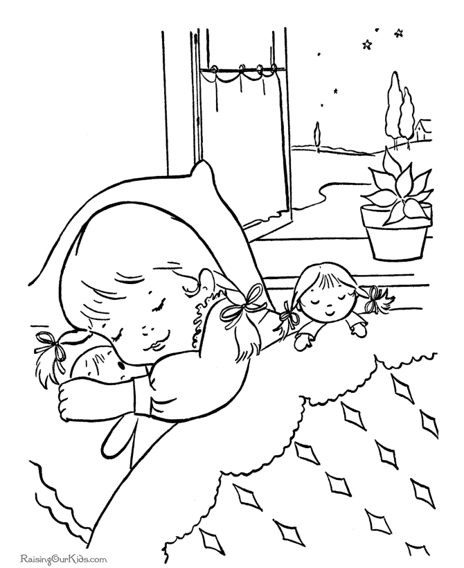 670x820 Interesting Idea Sleeping Coloring Page Sleep Christmas Eve